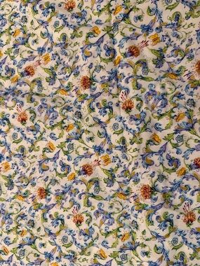 Vintage Floral Fabric with Butterflies